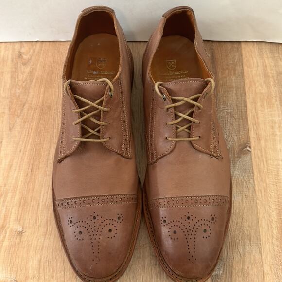 Allen Edmonds Bainbridge Brown Leather Captoe Derby Shoes Size Men's 12 - Picture 3 of 5